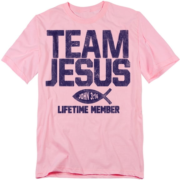 Team Jesus T-Shirt Unisex Graphic Tee For Men & Women Pink 