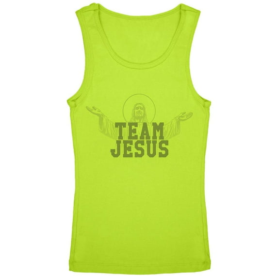 Team Jesus Youth Girls Tank Top Lime YXL