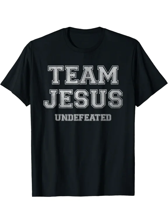 Team Jesus is Undefeated Christian Sports Faith Sign T-Shirt
