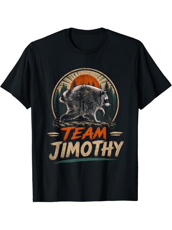 Team Jimothy Raccoon Retro Vintage Sunset Graphic Comfort Colors T-Shirt for Men