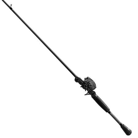 Team Lew's Custom Black Baitcast Combo 7'3 MH Left Hand