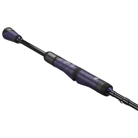 Team Lew's Pro TI Speed Stick Spinning Fishing Rod, 6-Foot 10-Inch Med Power XF Action Rod, Black/Purple
