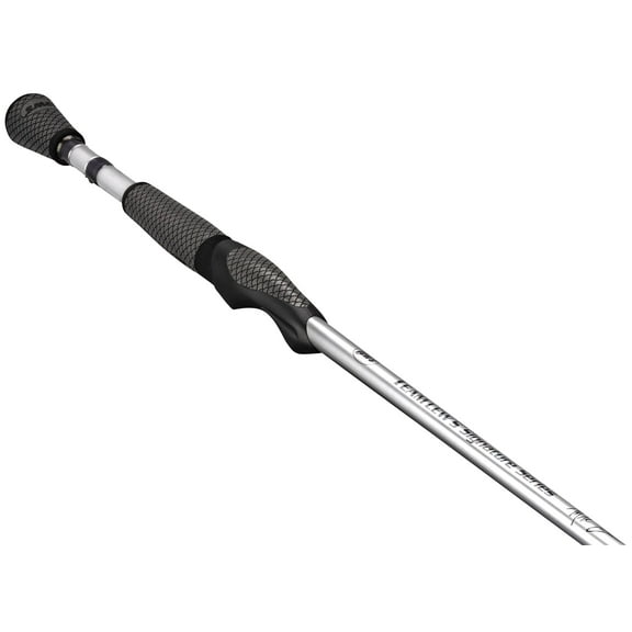 Team Lew's Signature Series Mark Zona Spinning Fishing Rod, 6-Foot 10-Inch, Shakey Head, Silver/Black