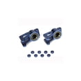 thumbnail image 1 of Alum Rear Hub Setw/BB(2),Blue:5IVE-T, MINI WRC, 1 of 2