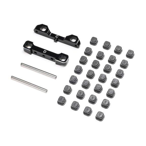 Team Losi Racing Adjustable Pivot Set C & D Black 22S Sprint TLR-1055