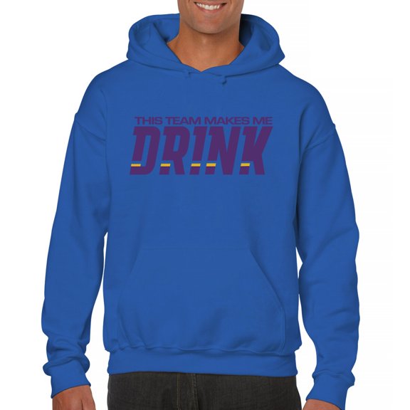 Team Makes Me Drink Unisex Hoodie Baltimore Football Fan Gear Game Night