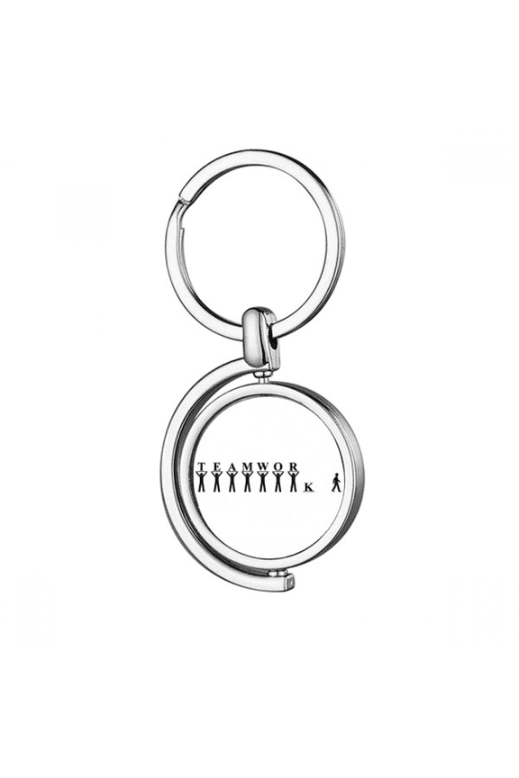 Team Member Group Abandon Rotating Keychain Metal Keyring Holder
