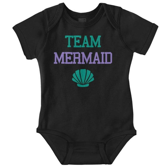 Team Mermaid Under the Seashell Cute Bodysuit Jumper Girls Infant Baby Brisco Brands 12M