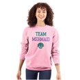thumbnail image 1 of Team Mermaid Under the Seashell Cute Women Crewneck Sweatshirt Brisco Brands 2X, 1 of 6