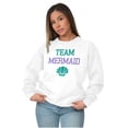 thumbnail image 1 of Team Mermaid Under the Seashell Cute Women Crewneck Sweatshirt Brisco Brands M, 1 of 1
