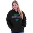 thumbnail image 1 of Team Mermaid Under the Seashell Cute Women Plus Size Graphic Pullover Hoodie Brisco Brands 2X, 1 of 4