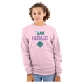 thumbnail image 1 of Team Mermaid Under the Seashell Cute Women's Long Sleeve T Shirt Brisco Brands S, 1 of 6