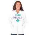 thumbnail image 1 of Team Mermaid Under the Seashell Cute Womens Plus Size Graphic Zipper Hoodie Brisco Brands 5X, 1 of 5