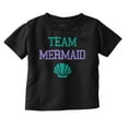 thumbnail image 1 of Team Mermaid Under the Seashell Cute Youth T Shirt Tee Girls Infant Toddler Brisco Brands 12M, 1 of 5