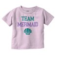 thumbnail image 1 of Team Mermaid Under the Seashell Cute Youth T Shirt Tee Girls Infant Toddler Brisco Brands 12M, 1 of 5