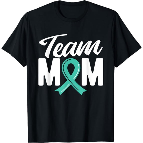 Team Mom Ovarian Cancer T-Shirt