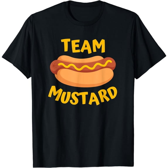 Team Mustard Hot Dog - Funny Condiment Hot Dogs T-Shirt