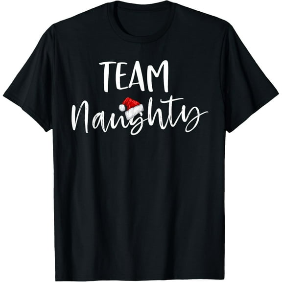 Team Naughty Funny Christmas Family Matching Pajamas T-Shirt