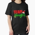 thumbnail image 1 of Team Naughty Matching Couples Christmas Pajama Humor Unisex T-Shirt, up to size 5XL, 1 of 2
