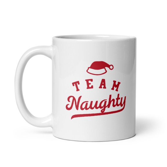 Team Naughty Mug Funny Xmas Santas Bad List Novelty Cup