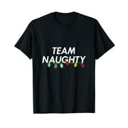 Team Naughty Nice Funny Holiday Christmas T Shirt Santa