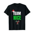 thumbnail image 1 of Team Naughty Nice Funny Holiday Christmas T Shirt, 1 of 5