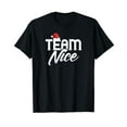thumbnail image 1 of Team Nice Shirt Funny Couple Matching Outfit Team Naughty T-Shirt Black Tee, 1 of 5