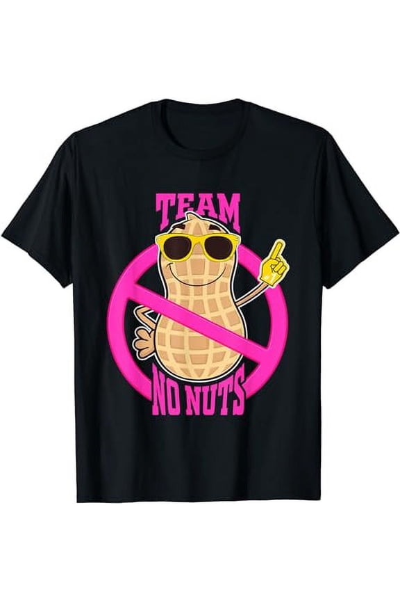 Team No Nuts gender reveal pregnancy announcement baby girl T-Shirt