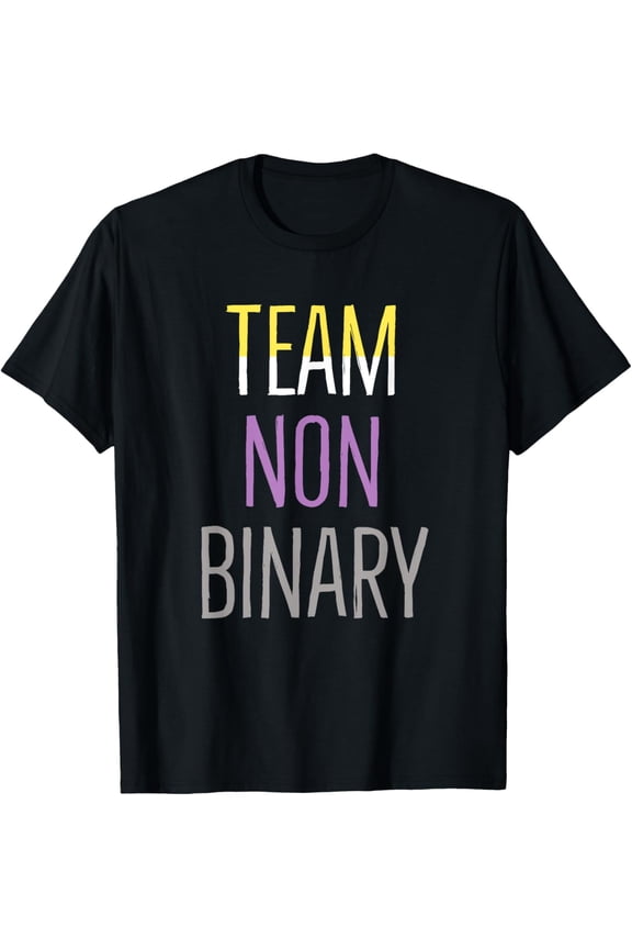 Team Non-Binary T-shirt Funny LGBTQIA Pride Flag Tee