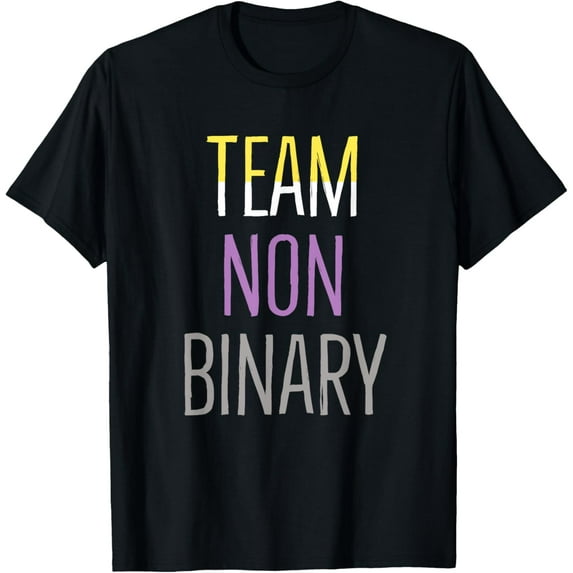 Team Non-Binary T-shirt Funny LGBTQIA Pride Flag Tee
