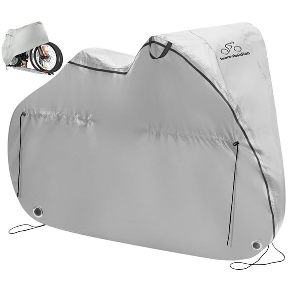 TeamObsidian Bike Cover - Outdoor Bike Storage, Bicycle Transportation or Travel Covers - Waterproof eBike Protection - For 1 to 3 Bikes - Heavy Duty Ripstop 300D Oxford Material