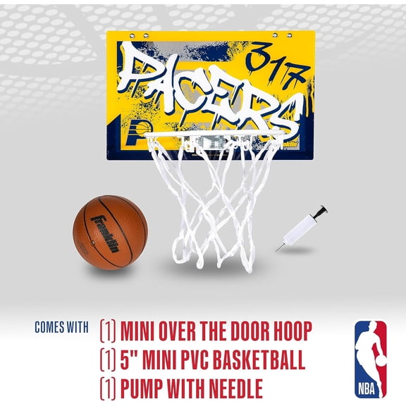 Team Over the Door Basketball Hoops - Kids Indoor Mini Basketball Hoop + Ball Set - Fan Mini Hoops