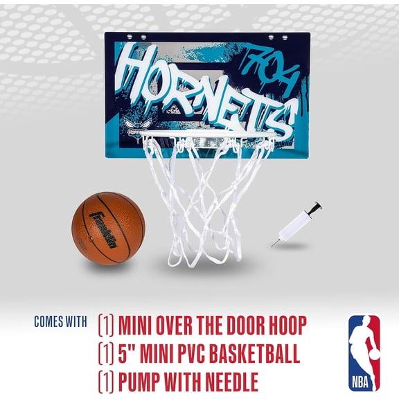 Team Over the Door Basketball Hoops - Kids Indoor Mini Basketball Hoop + Ball Set - Fan Mini Hoops