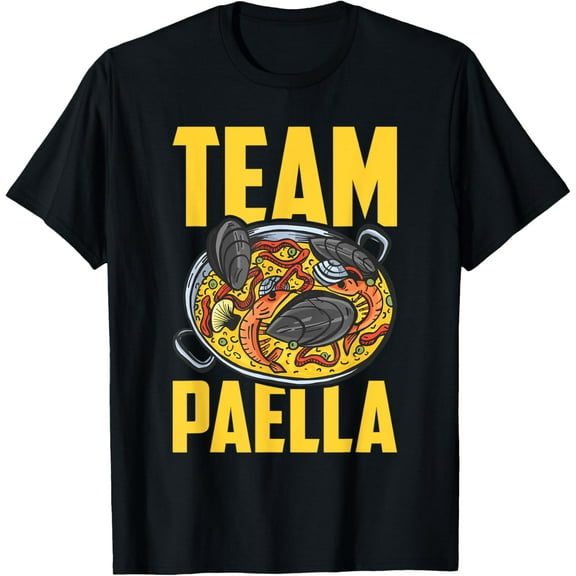 Team Paella / Spanish Paella T-Shirt men and women can wear, black, white, gifts