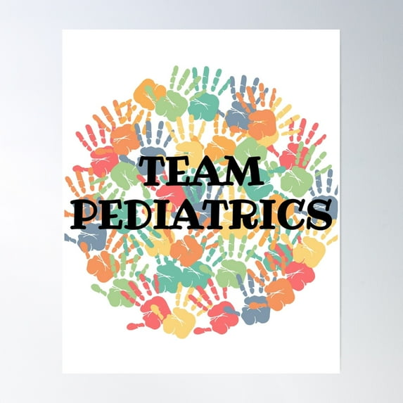 Team Pediatrics Colorful Poster Wall Art, Modern Wall Decor, 8x12 UNFRAMED