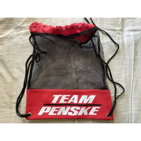 Team Penske drawstring mesh red and black backpack NEW