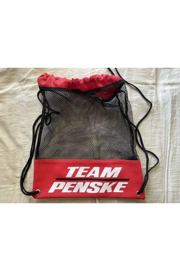 Team Penske drawstring mesh red and black backpack NEW
