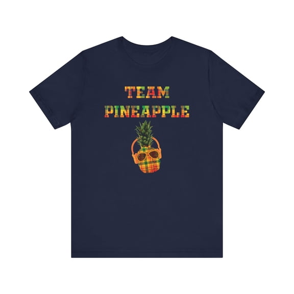 Team Pineapple T-Shirt - Caribbean Madras Shirt - Tart Wars Tee, Caribbean Cultural Gift
