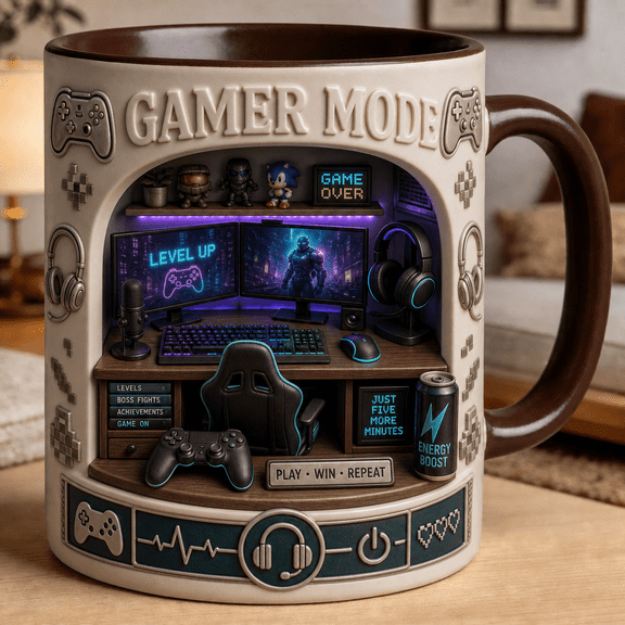 Team Player Name Ceramic Mug, Basketball 2D Printed 3D Effect Gift for Player or Coach