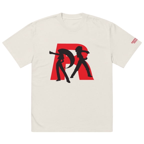 Team Rocket Oversized Vintage T-Shirt (Faded Bone, S)