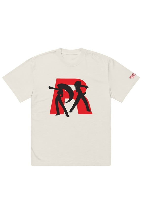 Team Rocket Oversized Vintage T-Shirt (Faded Bone, XL)