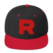 Team Rocket Snapback Hat Black/ Red