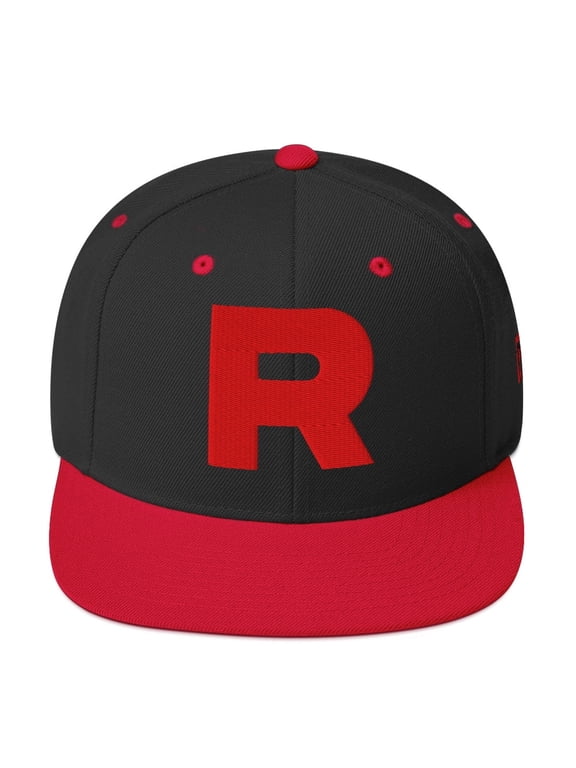 Team Rocket Snapback Hat (Black/ Red)