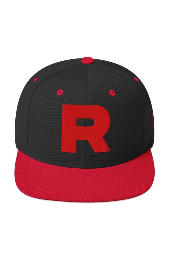 Team Rocket Snapback Hat (Black/ Red)
