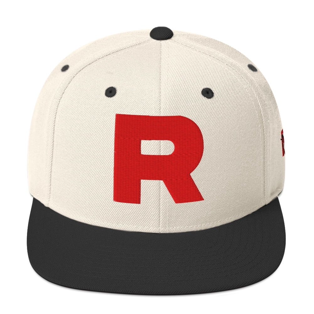 Team Rocket Snapback Hat (Natural/ Black)