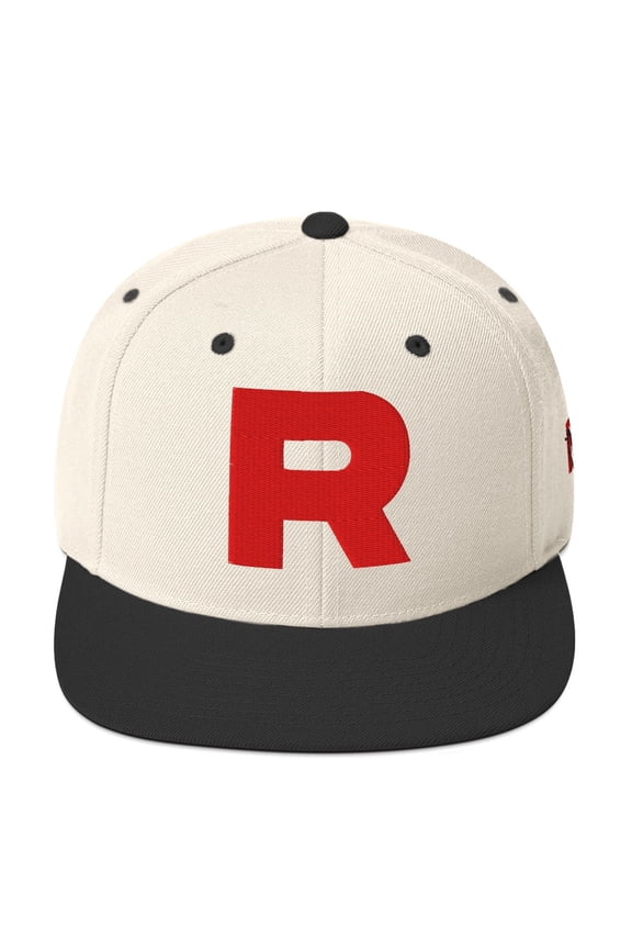 Team Rocket Snapback Hat (Natural/ Black)