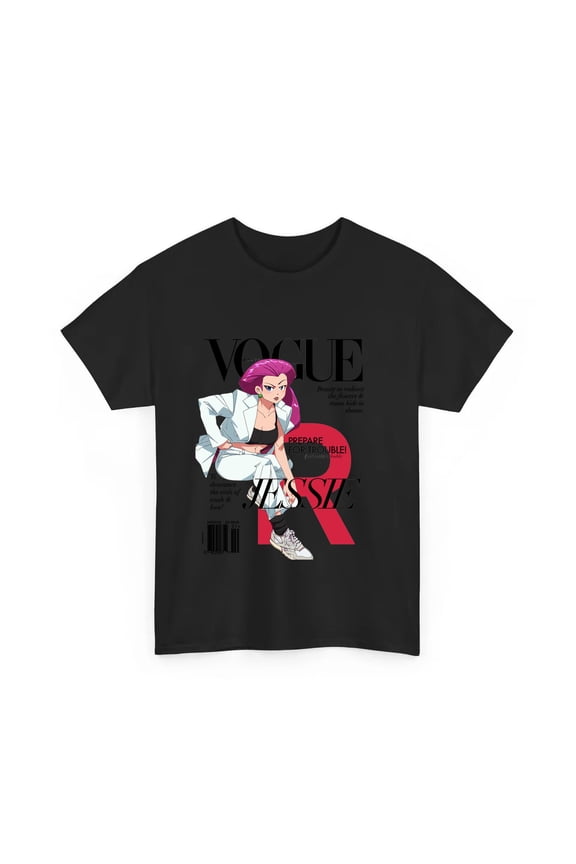 Team Rocket's Jessie Magazine Cover Graphic Tee Anime T-shirt Gift Idea Present For Him For Her-TH8351