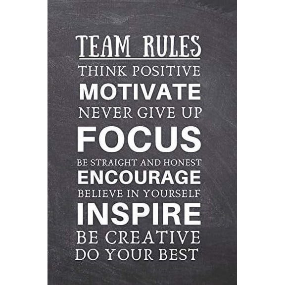 Pre-Owned Team Rules: Gifts for Employees - Team - Lined Blank Notebook Journal Paperback