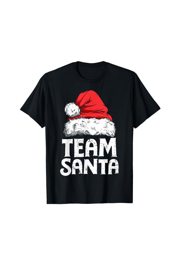 Team Santa Christmas Squad Family Matching Pajamas Boys Men Short Sleeve T-Shirt, Unisex, versatile, good ideal for Christmas