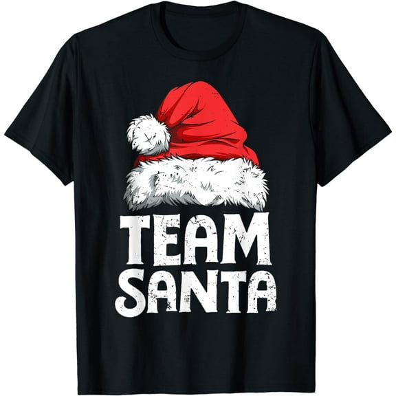 Team Santa Christmas Squad Family Matching Pajamas Boys Men Short Sleeve T-Shirt